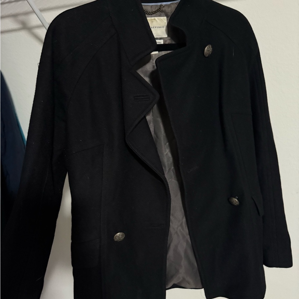 Black Banana Republic Peacoat with Button Details